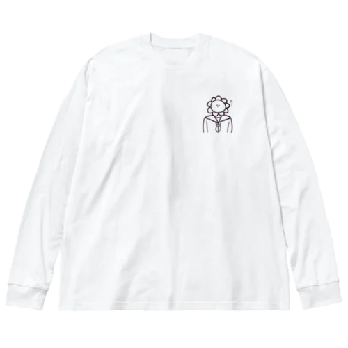 華のJK 白黒ばーじょん ビッグシルエットロングスリーブTシャツ