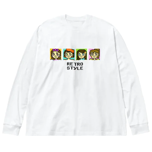 レトロスタイル Big Long Sleeve T-Shirt