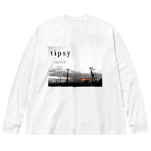 tipsy#001揺蕩う ビッグシルエットロングスリーブTシャツ