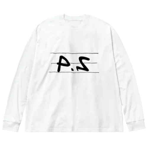 P.Sロゴ大(黒) Big Long Sleeve T-Shirt