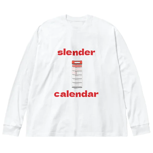 slender calendar ビッグシルエットロングスリーブTシャツ