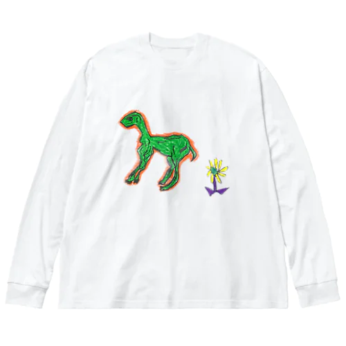 フラワーダイナソー Big Long Sleeve T-Shirt