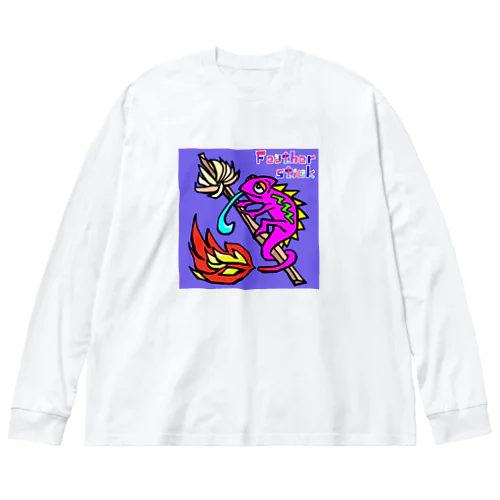 Feather Stick【フェザースティック】カメレオン　紫 ビッグシルエットロングスリーブTシャツ