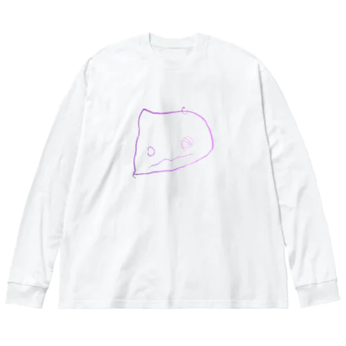 こどもの絵　おばけねこちゃんのかばん Big Long Sleeve T-Shirt