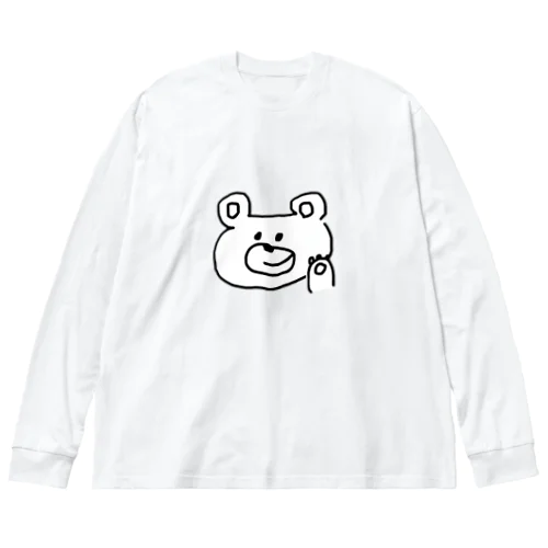 くま ビッグシルエットロングスリーブTシャツ