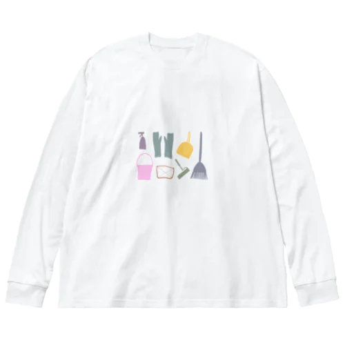 お掃除しよう Big Long Sleeve T-Shirt