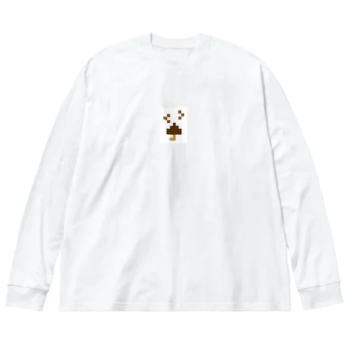 ドット絵うんちきのこ Big Long Sleeve T-Shirt