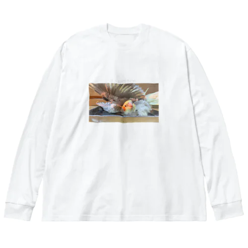 オカメの入浴 Big Long Sleeve T-Shirt