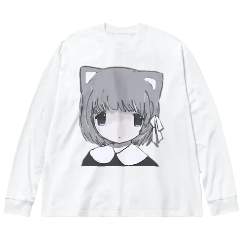 灰喪服 ビッグシルエットロングスリーブTシャツ