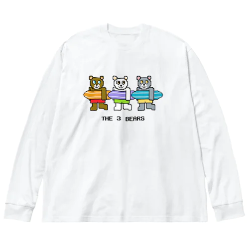 THE 3 BEARS(サーフィン) ビッグシルエットロングスリーブTシャツ