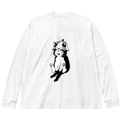 サウナ中にゃー Big Long Sleeve T-Shirt