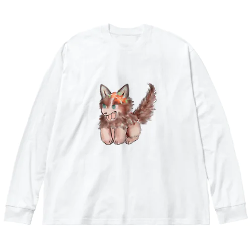 オオカミのウルフル 루즈핏 롱 슬리브 티셔츠