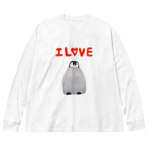 ペンギン好きによるペンギン好きの為のペンギングッズ ビッグシルエットロングスリーブTシャツ
