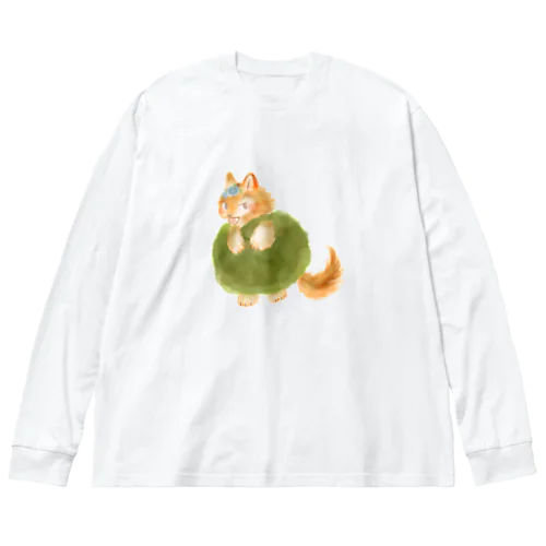 オオカミのウルフル ビッグシルエットロングスリーブTシャツ