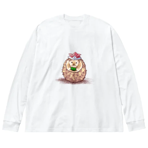 柏餅とハリネズミ ビッグシルエットロングスリーブTシャツ