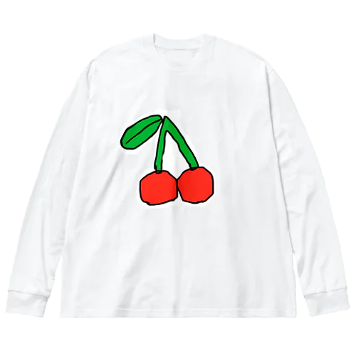 さくらんぼ ビッグシルエットロングスリーブTシャツ