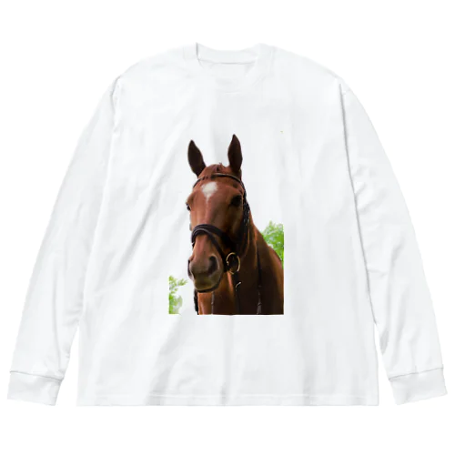 牧場 乗馬 馬術の馬 Big Long Sleeve T-Shirt