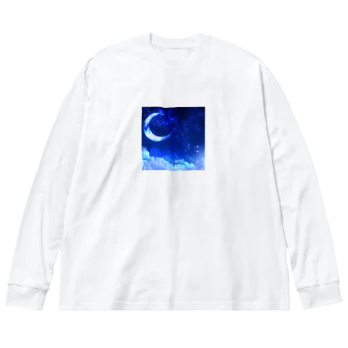 月と夜空と ビッグシルエットロングスリーブTシャツ