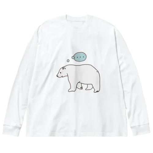 特に何も考えていないシロクマ Big Long Sleeve T-Shirt