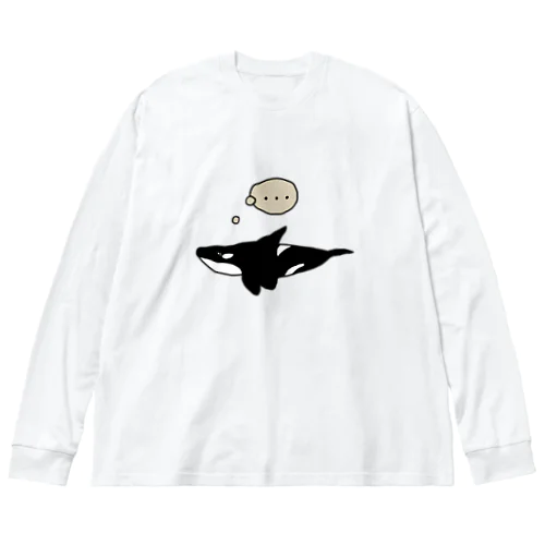 特に何も考えていないシャチ Big Long Sleeve T-Shirt