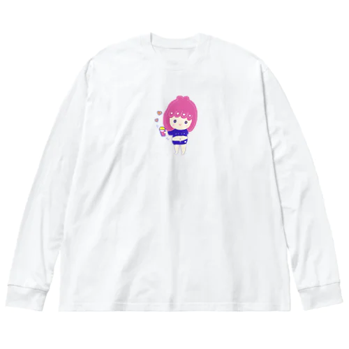 プロテイン女子（ロゴなし） ビッグシルエットロングスリーブTシャツ