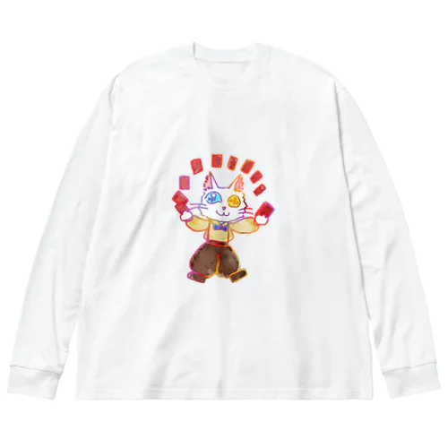 シャッフルキャット Big Long Sleeve T-Shirt