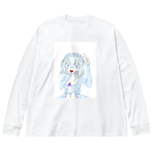 青ロリちゃん ビッグシルエットロングスリーブTシャツ