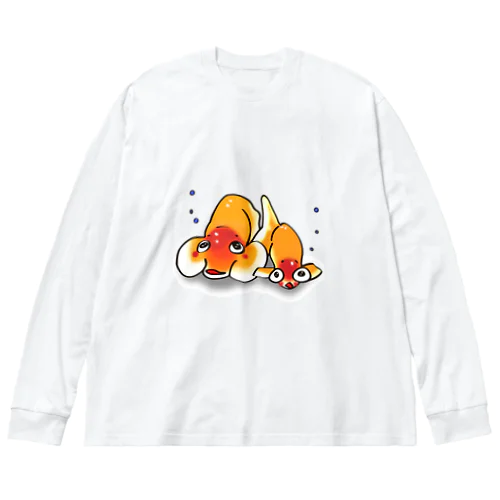 「まめまめ水族館」まめとてんちゃん ビッグシルエットロングスリーブTシャツ