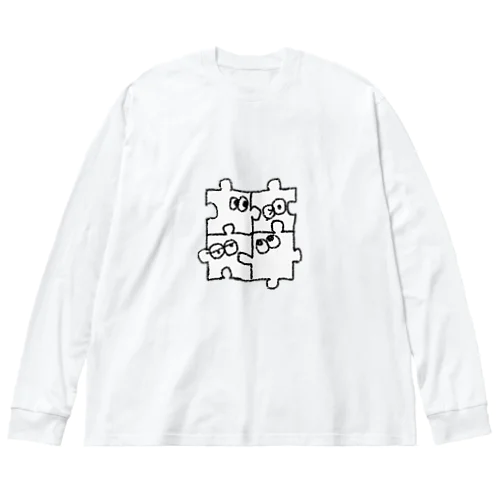 パズルず ビッグシルエットロングスリーブTシャツ