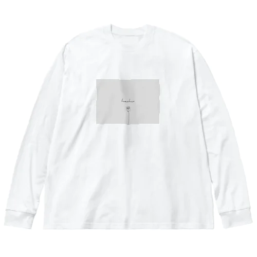 hachi∞ ロゴseriesグレー Big Long Sleeve T-Shirt