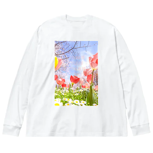 I found the breath of spring in the park. ビッグシルエットロングスリーブTシャツ