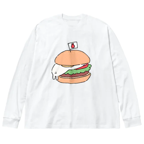 うさえっぐばーがー ビッグシルエットロングスリーブTシャツ