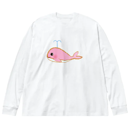 ピンククジラ Big Long Sleeve T-Shirt