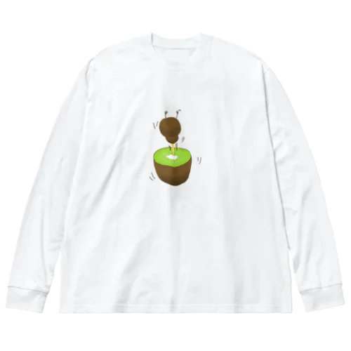 垂直kiwi ビッグシルエットロングスリーブTシャツ