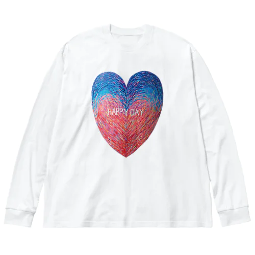 Happyday Heart  ビッグシルエットロングスリーブTシャツ