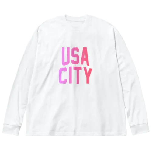 宇佐市 USA CITY Big Long Sleeve T-Shirt