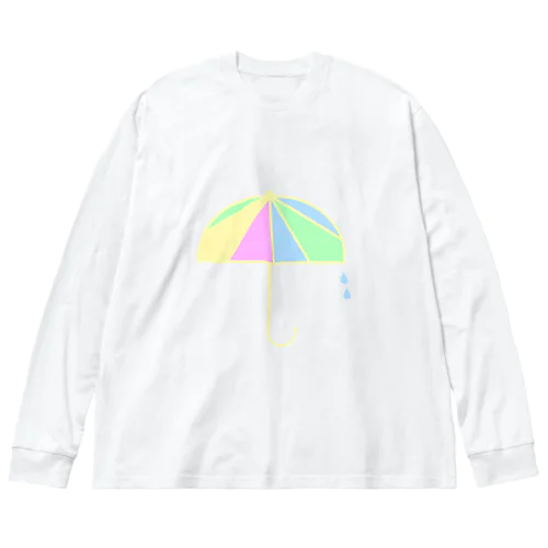 カラフル雨傘 Big Long Sleeve T-Shirt