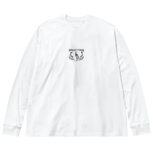【 SPLIT+TAN 】デジタルデザイン＆ロゴ 루즈핏 롱 슬리브 티셔츠