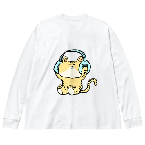 魚ソング大好き猫ちゃん Big Long Sleeve T-Shirt