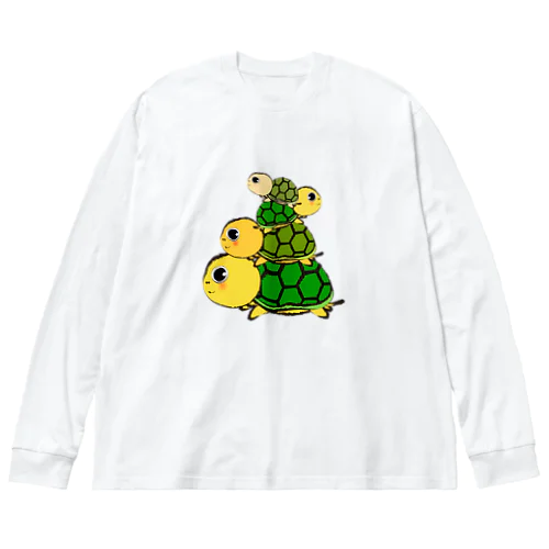 亀タワーnew ビッグシルエットロングスリーブTシャツ