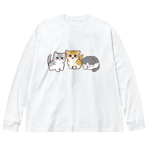 のんびりにゃんず ビッグシルエットロングスリーブTシャツ