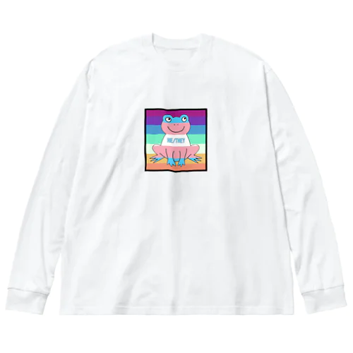 transgender (he/they) mlm/nblm frog ビッグシルエットロングスリーブTシャツ