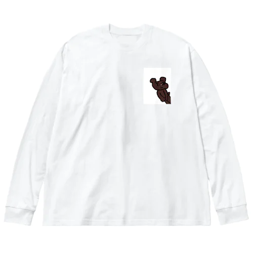 ひょっこりグマ ビッグシルエットロングスリーブTシャツ