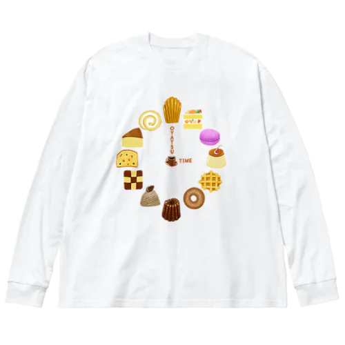 OYATSU TIME  洋菓子 時計 271 ビッグシルエットロングスリーブTシャツ