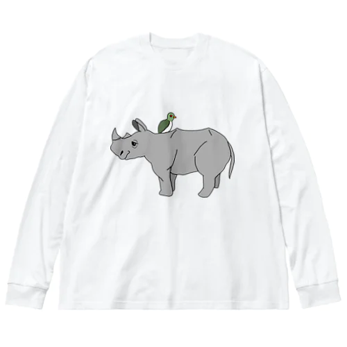 サイさん＆ウシツツキさん Big Long Sleeve T-Shirt