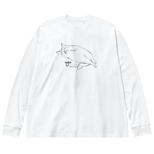 You&me まぶしいネコ ビッグシルエットロングスリーブTシャツ