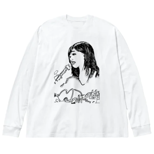 ぎたー女子（大きめ） ビッグシルエットロングスリーブTシャツ