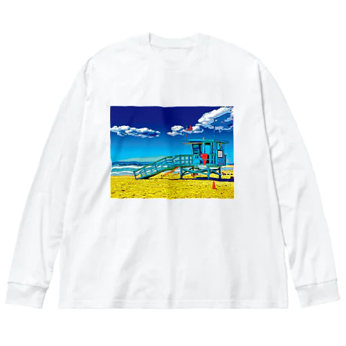 アメリカ ベニスビーチのライフガードステーション Big Long Sleeve T-Shirt