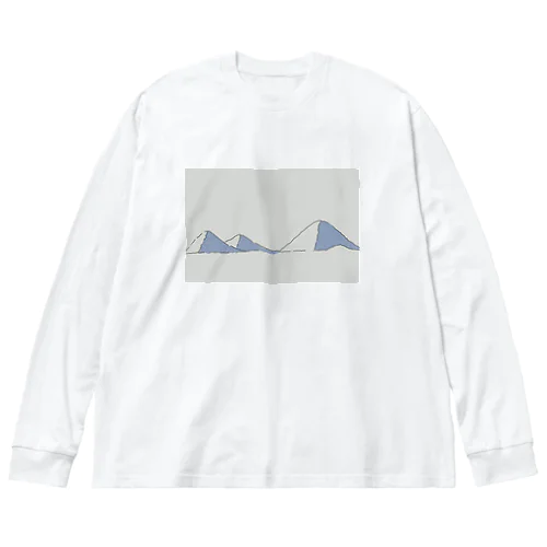 山の絵2 ビッグシルエットロングスリーブTシャツ