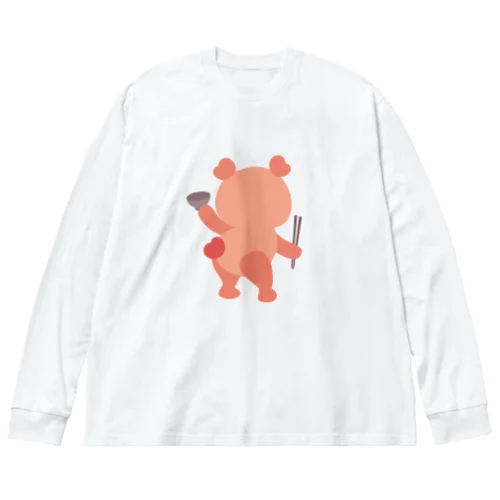 ちゃんとたベア（たべた） ビッグシルエットロングスリーブTシャツ